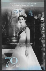 2022 Tristan Da Cunha. MS.1341 Platinum Jubilee mini sheet U/M (MNH)