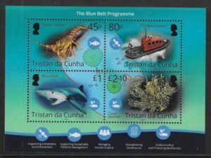 2021 Tristan Da Cunha. MS.1334 Blue Belt Programme mini sheet U/M (MNH)