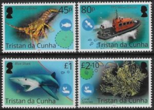 2021 Tristan Da Cunha. SG.1330-3 Blue Belt Programme set 4 values U/M (MNH)