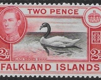 1941 Falkland Islands SG.150  2d black and carmine-red.  U/M (MNH)