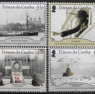 2022 Tristan Da Cunha. SG.1345-8  Centenary Death of Ernest Shackleton. set 4 values U/M (MNH)