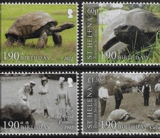 2022 St Helena. SG.1318-21  Birthday of Jonathon the Tortoise. set 4 values U/M (MNH)
