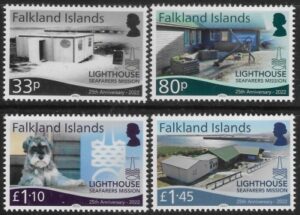 2022 Falkland Islands SG.1517-20  25th Anniversary Lighthouse Seafarers Mission Set 4 values U/M (MNH)