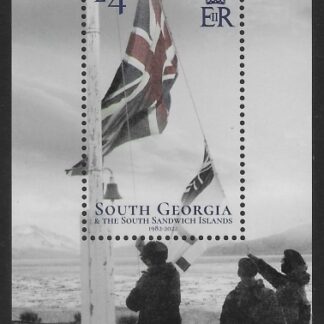 2022 South Georgia SG.MS.807 40th Anniv. of Liberation. Mini sheet U/M (MNH)