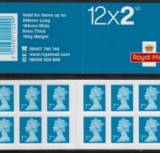 ME5b  12 x 2nd  SG. U2981 (Walsall) . MA10  MTIL. Printers name Removed