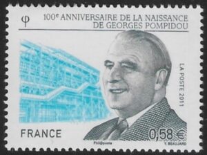 2011 France SG.4997 Birth Centenary. Georges Pompidou. U/M (MNH)