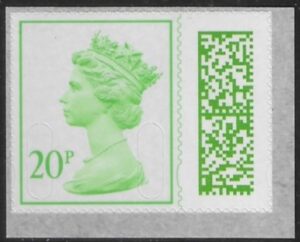 V4846 20p light green 2B M22L MPIL SBP T4 ex DY45 (Tutankhamun) ISP U/M (MNH)