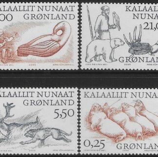 2000 Greenland SG.363-6 Vikings 2nd series. U/M (MNH)