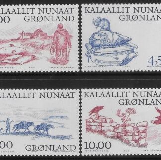 2001 Greenland SG.390-3 Vikings 3rd series U/M (MNH)