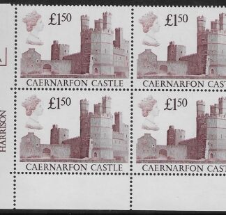 UK2 (SG.1411) £1.50  cylinder Block of 4 cylinder 2A Harrison U/M (MNH)