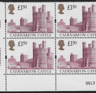 UK7 (SG.1612) £1.50  cylinder Block of 4 cylinder 2M Harrison U/M (MNH)