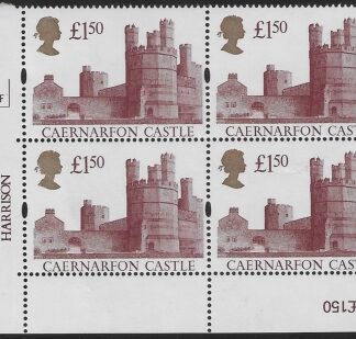 UK8 (SG.1612) £1.50  cylinder Block of 4 cylinder 4F  Harrison U/M (MNH)
