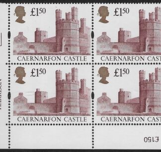 UK7 (SG.1612) £1.50  cylinder Block of 4 cylinder 2N  Harrison U/M (MNH)