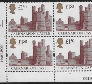 UK9 (SG.1612) £1.50  cylinder Block of 4 cylinder 4N  Harrison U/M (MNH)