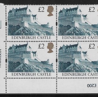 UK10 (SG.1613) £2  cylinder Block of 4 cylinder 2T Harrison  U/M (MNH)