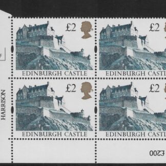 UK11 (SG.1613r) Re-Engraved £2  cylinder Block of 4 cylinder 3F Harrison  U/M (MNH)