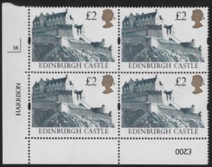 UK11 (SG.1613r) Re-Engraved  £2  cylinder Block of 4 cylinder 3B Harrison  U/M (MNH)