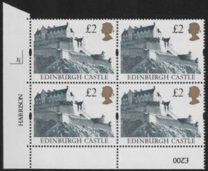 UK11 (SG.1613r) Re-Engraved £2  cylinder Block of 4 cylinder 3J Harrison  U/M (MNH)