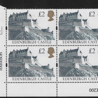 UK12 (SG.1613r) Re-Engraved £2  cylinder Block of 4 cylinder 4F PVA Harrison  U/M (MNH)