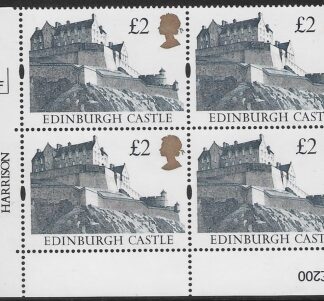 UK12 (SG.1613r) Re-Engraved £2  cylinder Block of 4 cylinder 4F PVA Harrison  U/M (MNH)