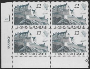 UK3 (SG.1412) £2  cylinder Block of 4 cylinder 2R Harrison  U/M (MNH)