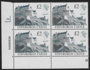 UK3 (SG.1412) £2  cylinder Block of 4 cylinder 2S Harrison  U/M (MNH)