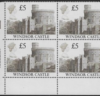 UK4 (SG.1413) £5  cylinder Block of 4 cylinder 1D Harrison  U/M (MNH)