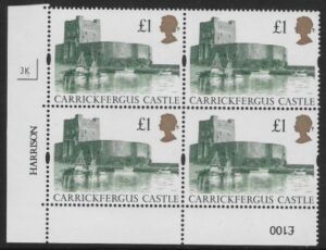 UK6 (SG.1611r) Re-Engraved £1  cylinder Block of 4 cylinder 3K Harrison  U/M (MNH)