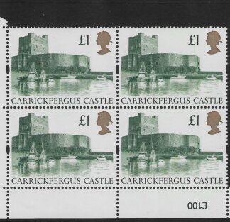 UK6 (SG.1611r) Re-Engraved £1  cylinder Block of 4 cylinder 3E Harrison  U/M (MNH)
