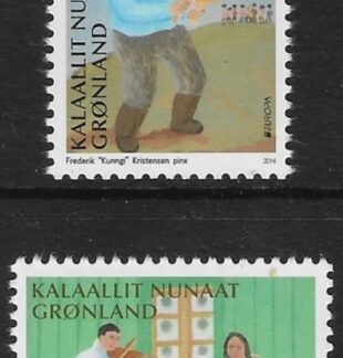 2014  Greenland SG.728-9 Europa 'Musical Instruments'.  U/M (MNH)