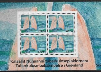 2008  Greenland MS.555a Nat. Campaign against Tuberculosis. mini sheet U/M (MNH)