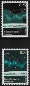 2009  Greenland SG.572-3 Europa 'Astronomy'. U/M (MNH)