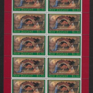 2002  New Zealand - SG.2549 New Zealand - Vatican $1.50 Joint Issue Sheetlet of 10   U/M (MNH)