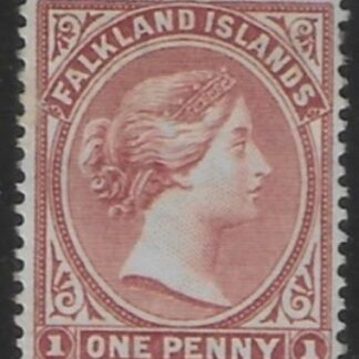 1885 Falkland Islands - SG.8 1d brownish claret. mounted mint