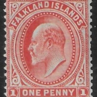 1904 Falkland Islands.  SG.44  1d vermilion.  U/M (MNH)