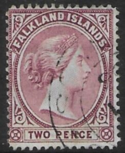 1898 Falkland Islands - SG.25 6d purple. used