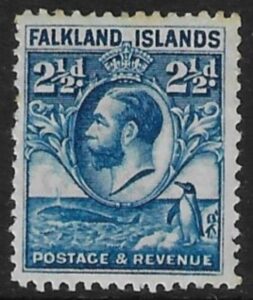 1929 Falkland Islands SG.119 2½d blue . LMMint