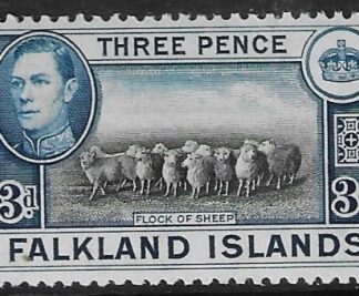 1941 Falkland Islands SG.153a  3d black & deep blue.  U/M (MNH)