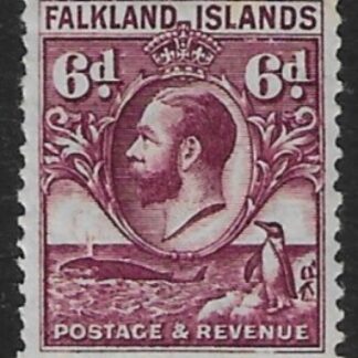 1936 Falkland Islands SG.121a 6d reddish purple. Mounted Mint