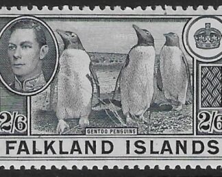 1938  Falkland Islands. SG.160  2/6d slate. very lightly mounted mint.