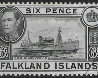 1949 Falkland Islands - SG.156  6d  black. fine used