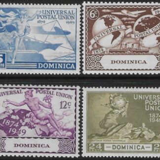 1949 Dominica SG.114-7  Universal Postal Union set 4 values U/M (MNH)