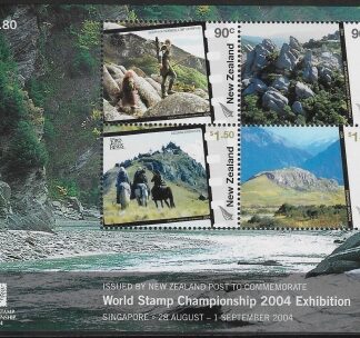 2004 New Zealand  MS.2731 World Stamp Expo, Singapore. mini sheet. U/M (MNH)