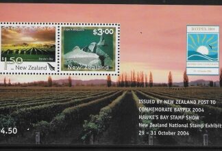 2004 New Zealand  MS.2750 Baypex. 2004 Hawke's Bay Stamp Show mini sheet. U/M (MNH)