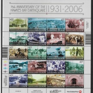 2006 New Zealand  SG.2848-67 75th Anniv. Hawke's Bay Earthquake. U/M (MNH)