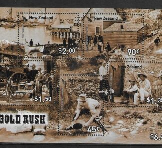 2006 New Zealand  MS.2904  Gold Rush. mini sheet.  U/M (MNH)