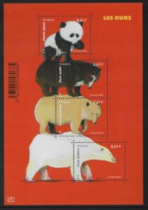 2014 France MS.5542  Endangered Species - Bears.  U/M (MNH)