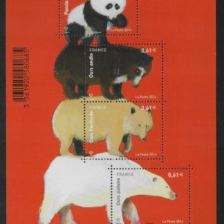 2014 France MS.5542  Endangered Species - Bears.  U/M (MNH)