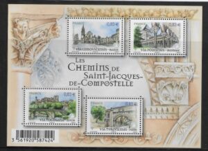 2014 France MS.5539 Pilgrim routes to grave of Apostle James..  U/M (MNH)