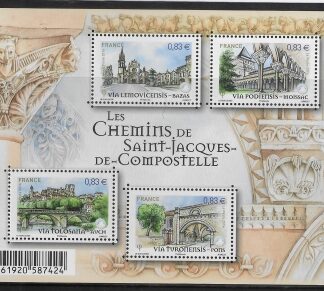 2014 France MS.5539 Pilgrim routes to grave of Apostle James..  U/M (MNH)